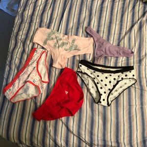 Bundle of 5 Victoria's Secret PINK Undies NWOT